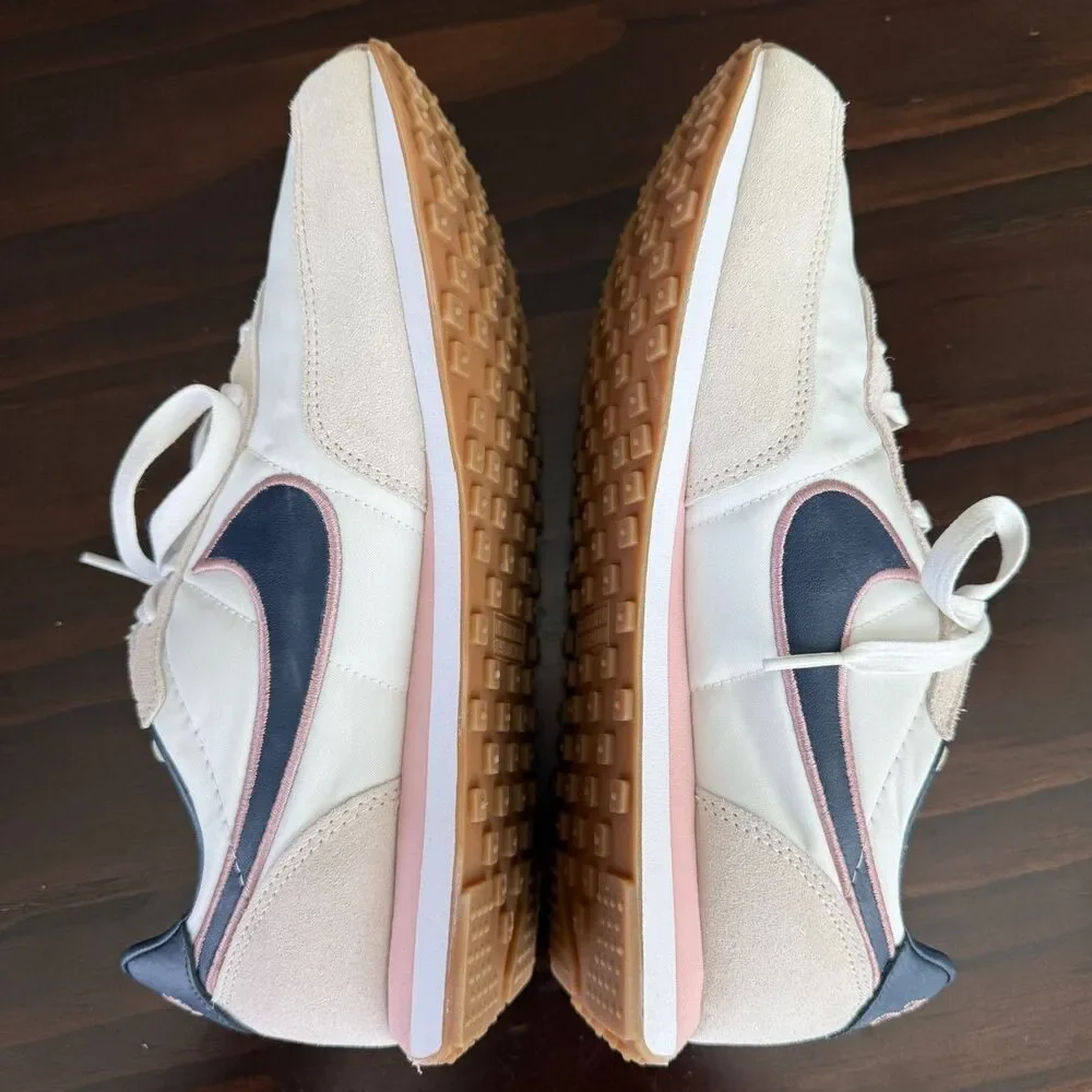 Nike Waffle Trainer 2 SE White/Navy-Pink DJ0345-100 Women's Size 8.5